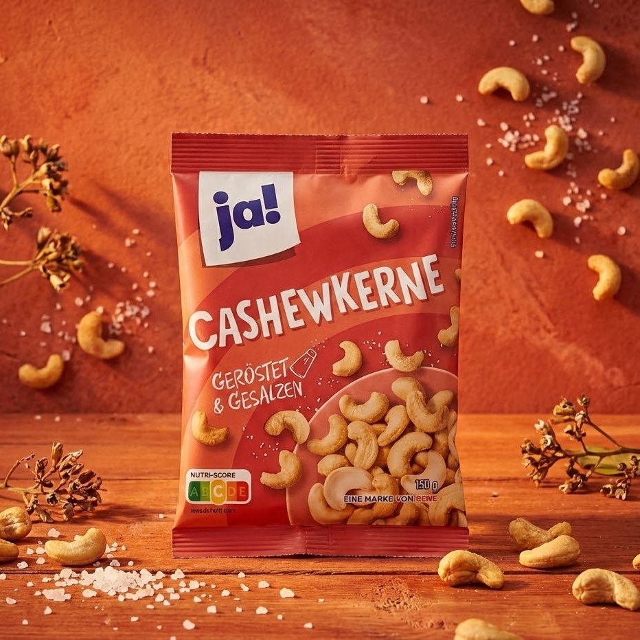 Roasted and salted cashews JA! 150g
