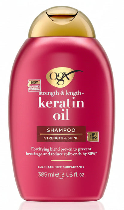 Shampoing Huile de Kératine Anti-Casse, Réparateur & Anti-Frisottis OGX 385 ml
