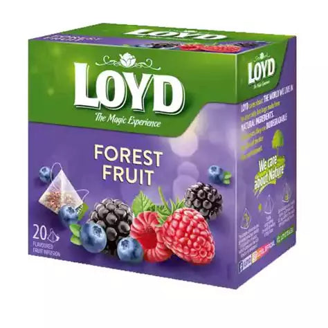 Loyd Forest Fruits Green Tea 20 Pyramid Tea Bags 40g