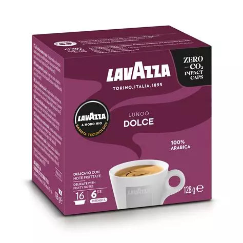 16 capsules Café Lungo Dolce intensité 6 Lavazza a Modo Mio