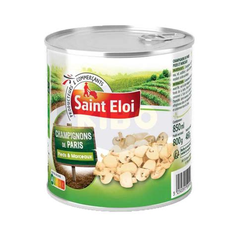Champignons de Paris pieds & morceaux  Saint Eloi 230g