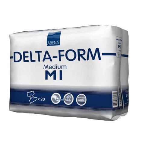 20 Adult Diapers in Scratch Delta Shape Size M1