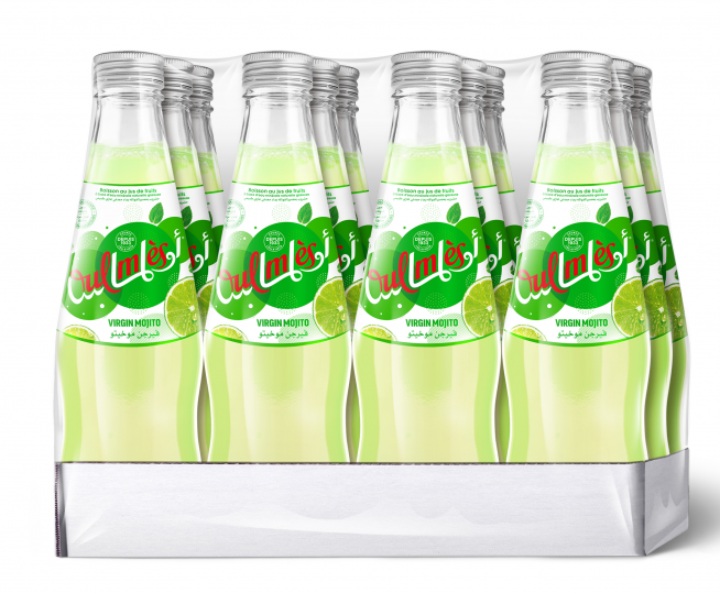Pack  Eau Gazeuse Aromatisées Mojito Oulmes 25cl verre 12 unité