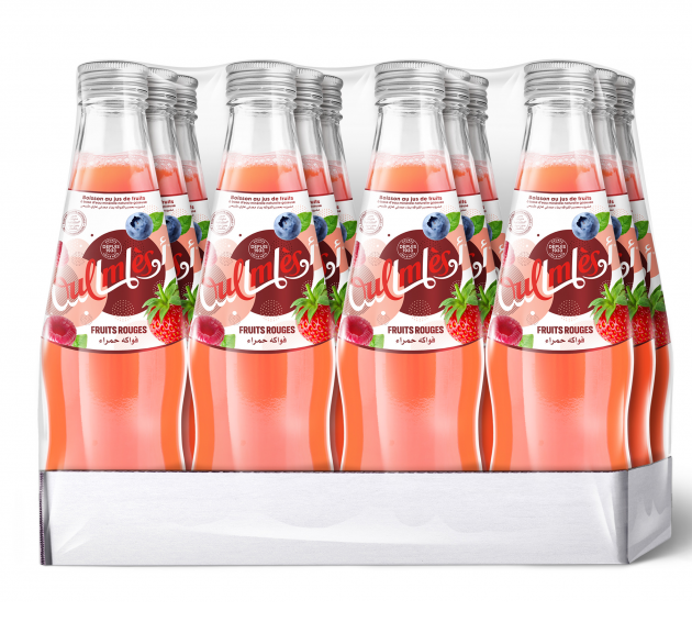Pack Eau gazeuse fruits rouges Oulmès 25cl 12 unite