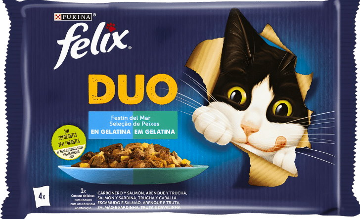Purina Felix Fantastic Duo Cat Food 4x85g