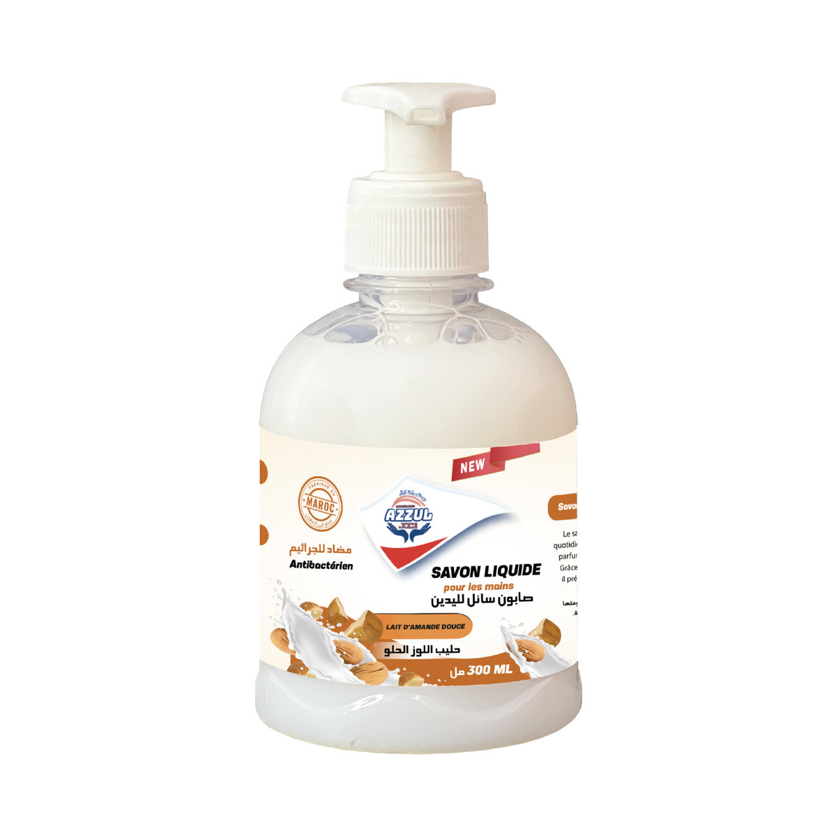 AZZUL Liquid Hand Soap with Sweet Almond Milk 300ml