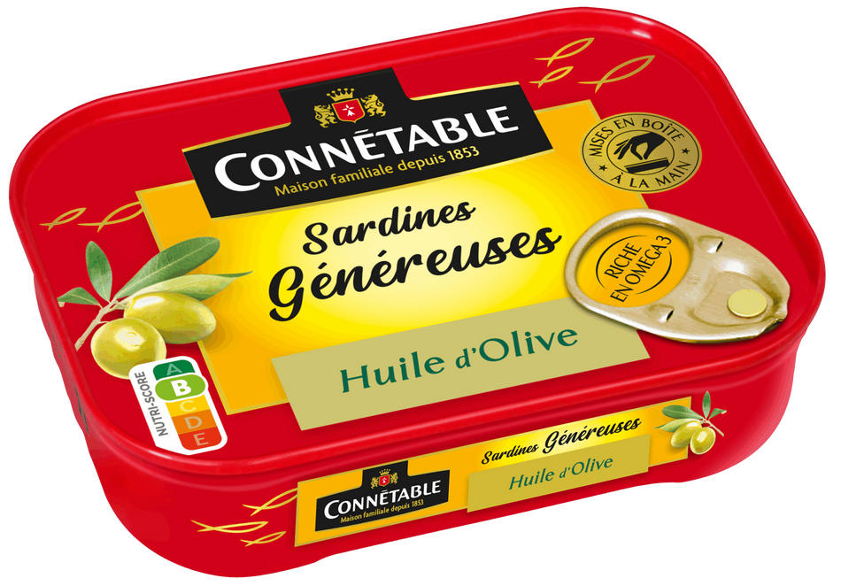 Connetables Natural Boneless Sardines 140g