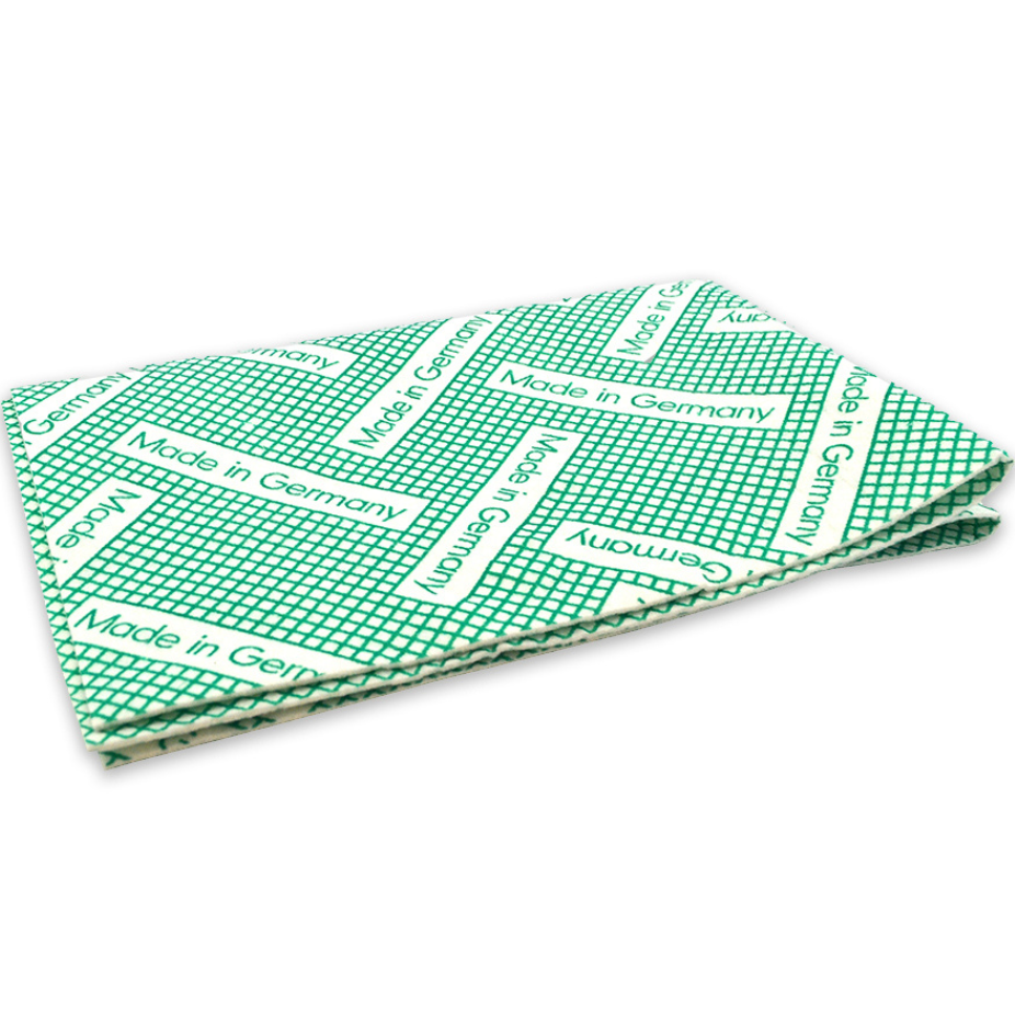 Green printed mop made in Germany, 100% viscose