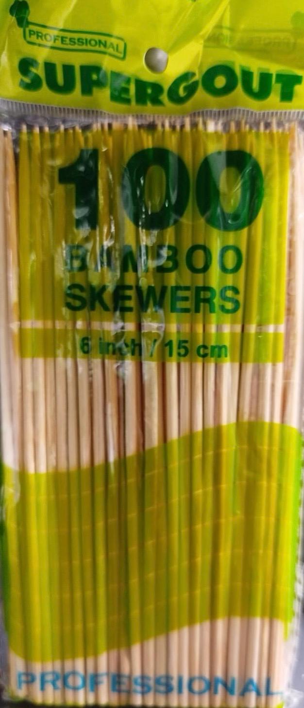 100 Wooden Skewers 15 cm Professional SuperGout