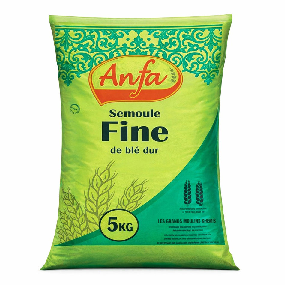 Anfa 5KG Fine Durum Wheat Semolina Flour Polypropylene