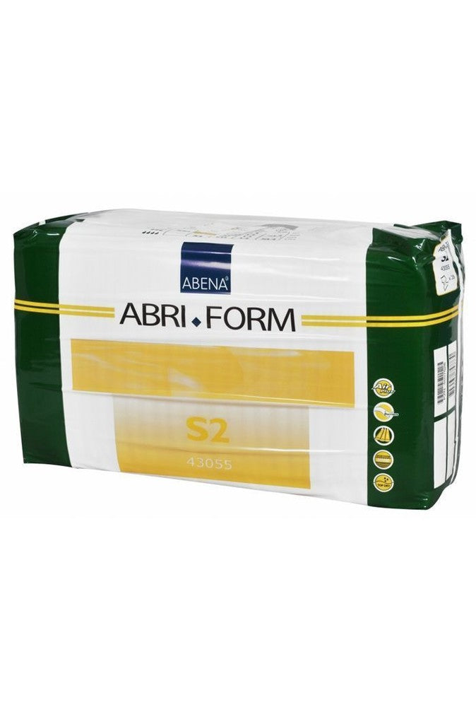 28 Adult Diapers in Scratch Shelter Shape Size S2 Abena