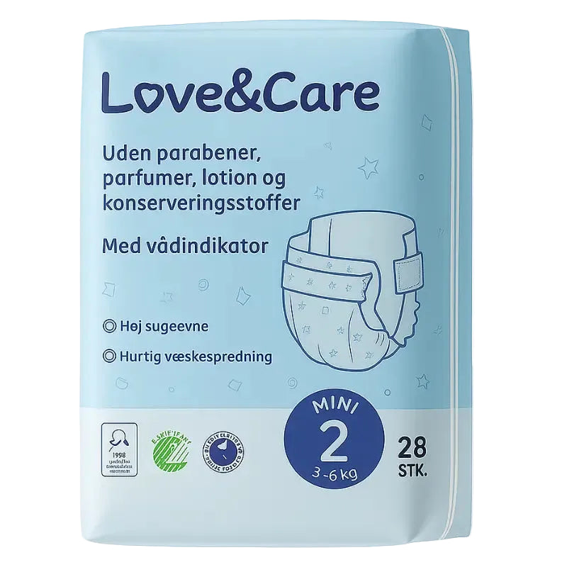 Love and Care baby diapers 2 junior 3-6 kg 28 units