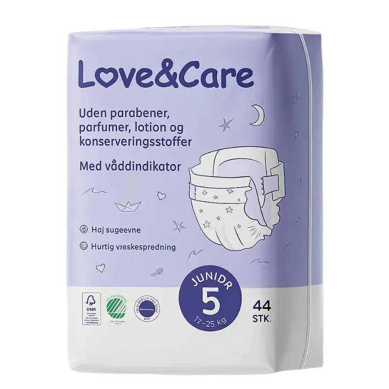 Love and Care Junior Diapers Size 5 12-25 kg 44 Count