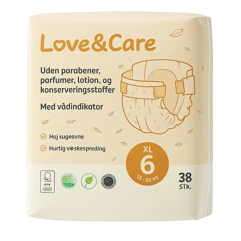 Love and Care Baby Diapers Size 6 Junior 7-16 kg 38 Count