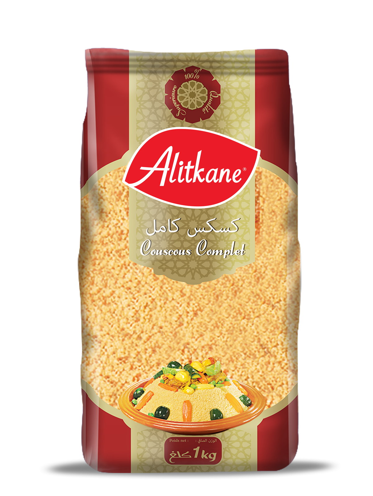 Whole Wheat Couscous 1KG Al Itkane