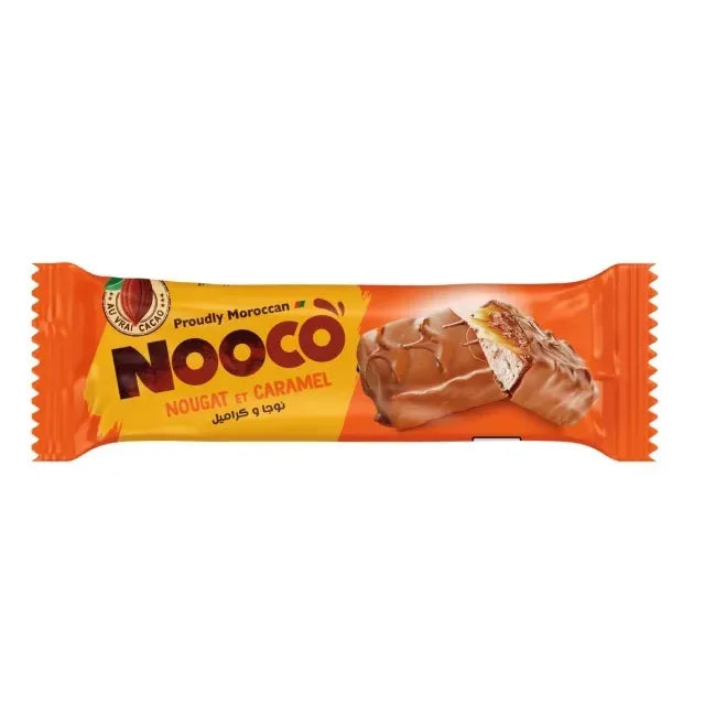Barre Chocolatée Nougat Caramel 45g  Nooco