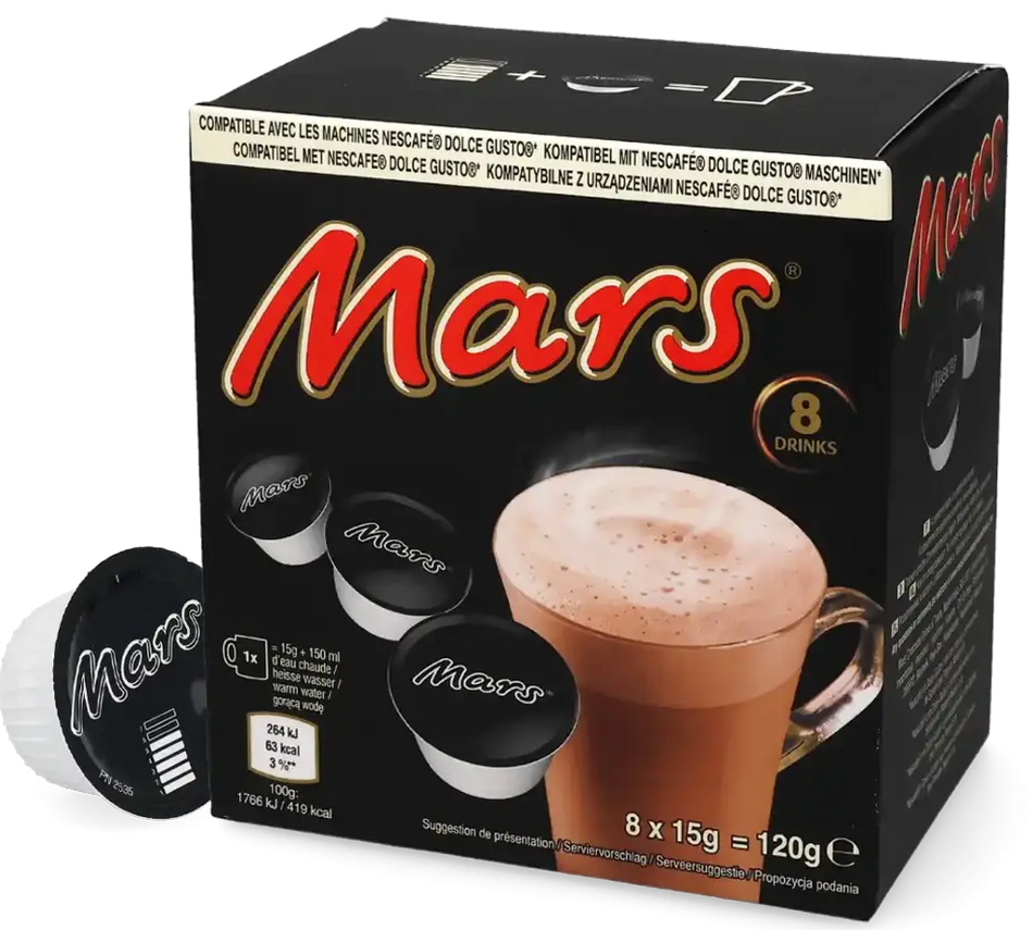 8 Capsules Chocolat Chaud Mars Dolce Gusto