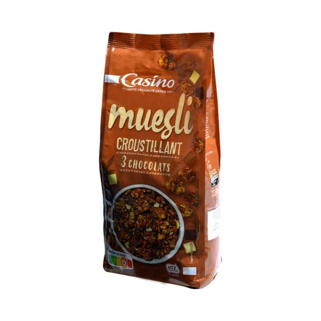 Céréales Muesli Croustillant 3 chocolats Casino 500g