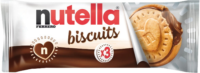 Nutella Crunchy Biscuits Filled with Hazelnut and Cocoa Cream 3 Pieces 41.4g