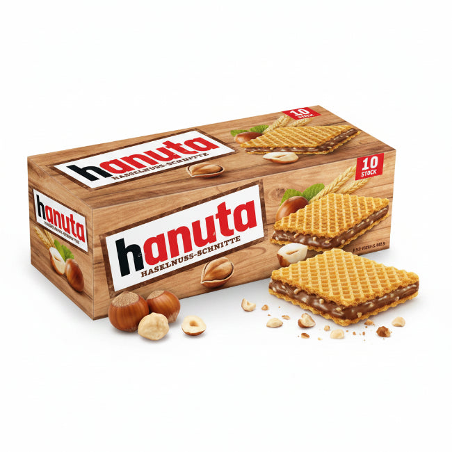 Hanuta Hazelnut Cream Filled Wafers T10 220G