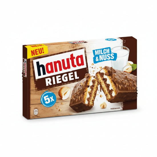 Pack de 5 Barres aux Noisettes Riegel Hanuta  172,5G