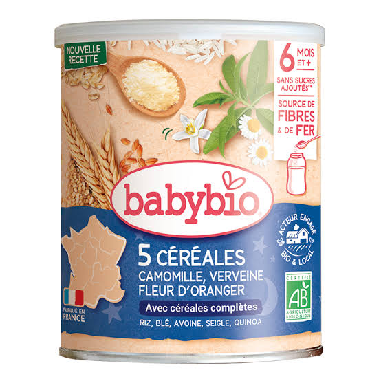 Céréales Infantiles à la Verveine, Fleur d’Oranger et Camomille Babybio 220G