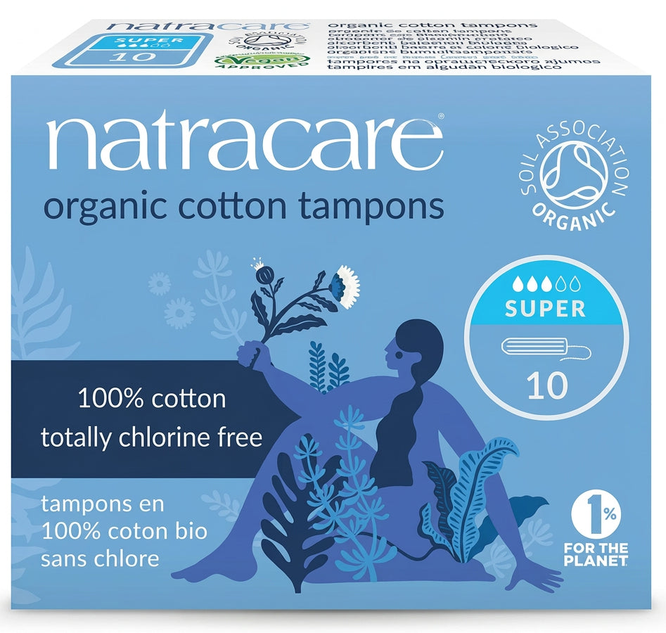 Tampons Hygiéniques Super Sans Applicateur NATRACARE 10 unités