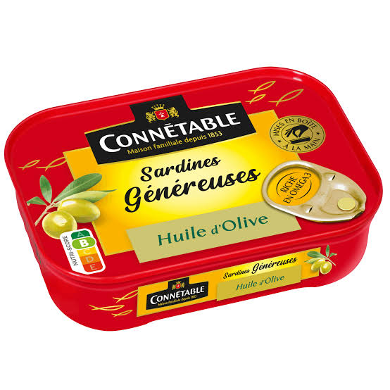 Sardine généreuse huile d'olive  connétables 140g