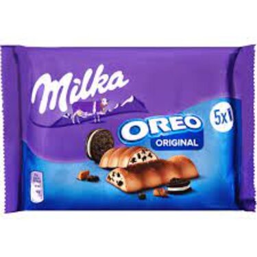 5 Milka Chocolate Bars with Oreo Cookie 185g (5x 37g)