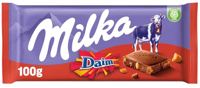 Milka Daim Chocolate Bar 100g