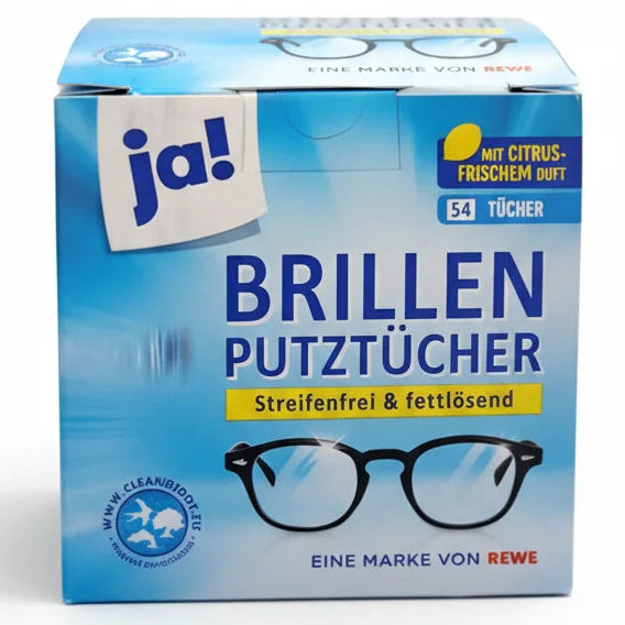 Lingettes Nettoyantes pour Lunettes et  Verres Lunettes ja! 54 Pièces