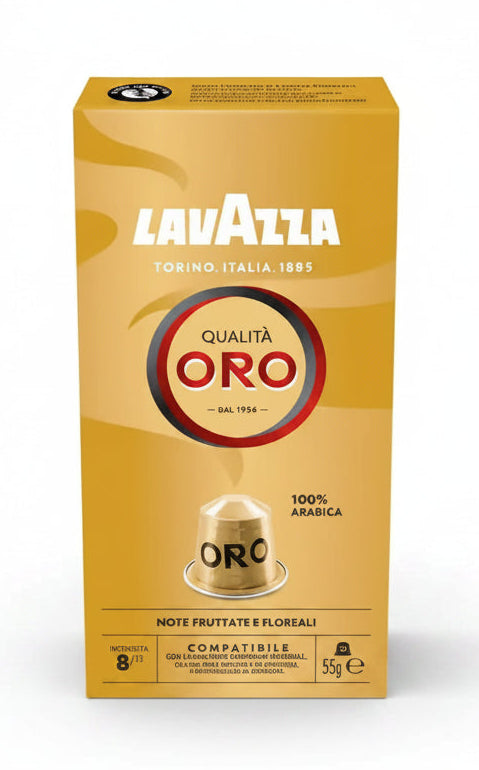 10 Lavazza Café Oro capsules, intensity 8, compatible with Nespresso machines