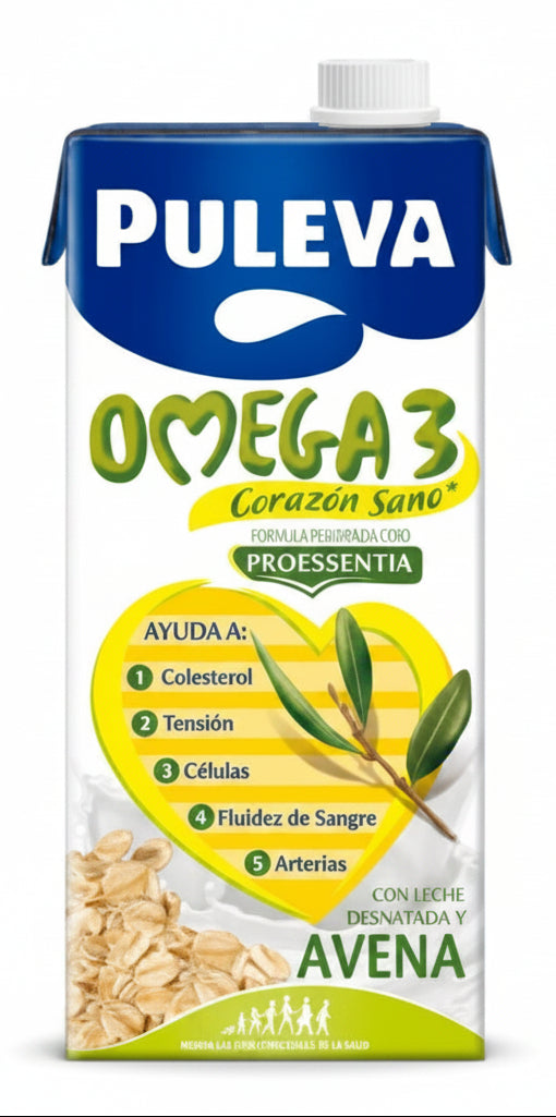 Oat Drink with Omega 3 Omega Avena Puleva 1L