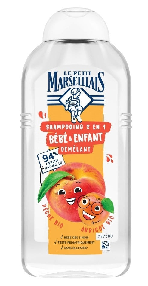 Le Petit Marseillais Peach & Apricot Kids Shampoo + Detangler 300ml