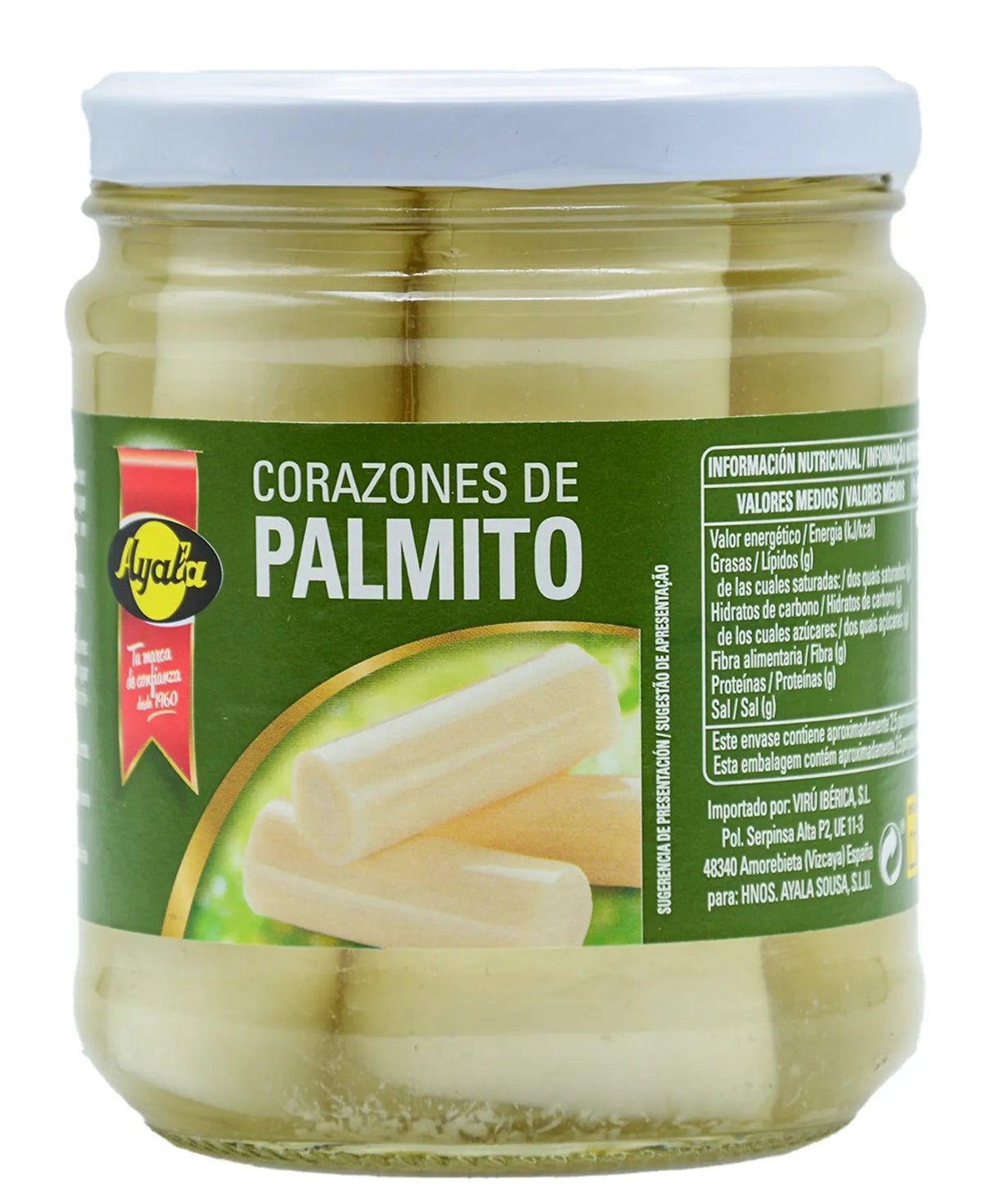 Ayala Whole Hearts of Palm Cristal 410G