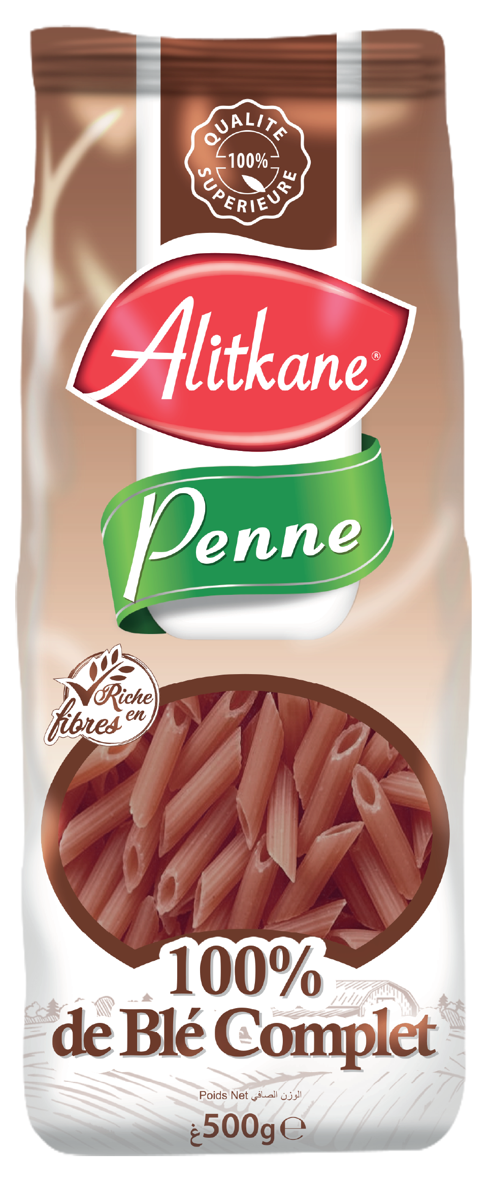 Wholemeal Penne Al itkane 500G