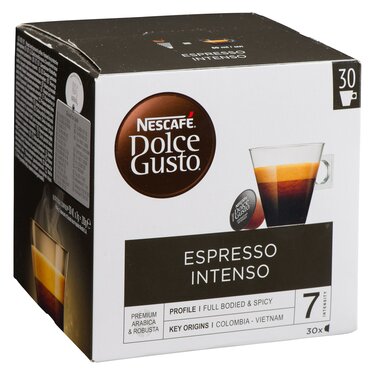 30 Cápsulas de Espresso Intenso Nescafé Dolce Gusto
