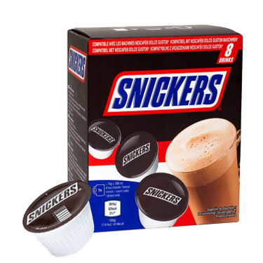 8 Capsules Chocolat Chaud Snickers Dolce Gusto