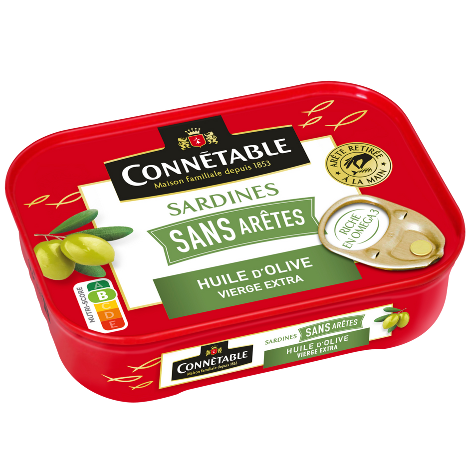 Sardines Boneless Sardines in Connétable Extra Virgin Olive Oil 140 g