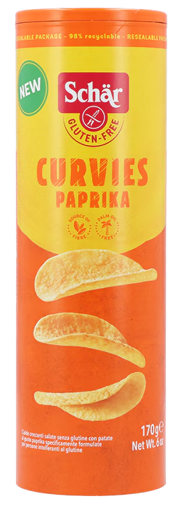 Schär Gluten-Free Curvies Paprika Puffed Chips 170g