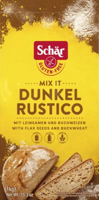 Rustic bread flour with flax and buckwheat seeds Mix IT Schär 1kg