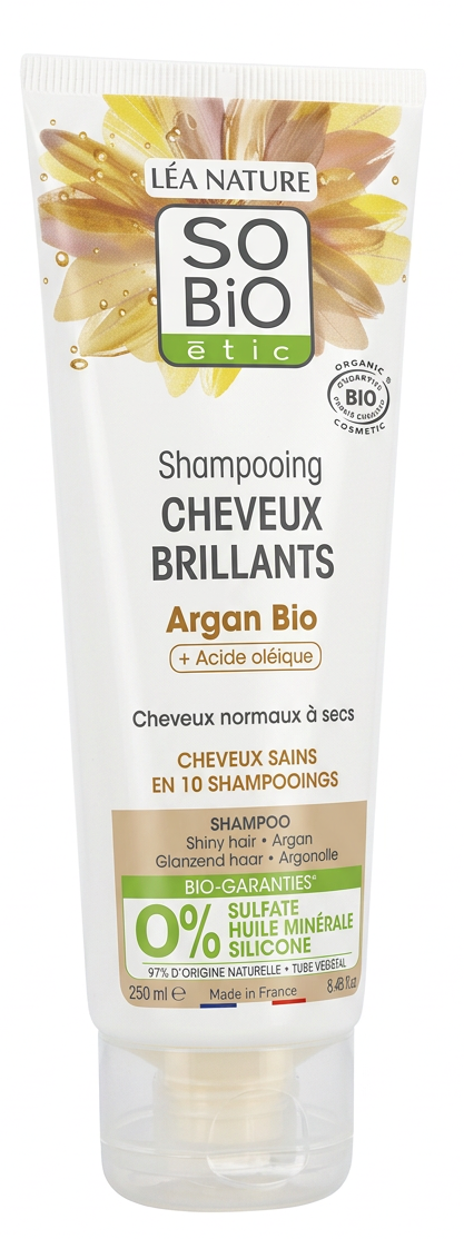 Shampoing Cheveux Brillants à l’Argan SO’BiO étic 250Ml