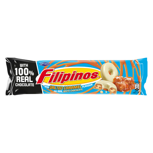 Filipinos Gourmet Crispy Biscuits Salted Caramel & White Chocolate 118G