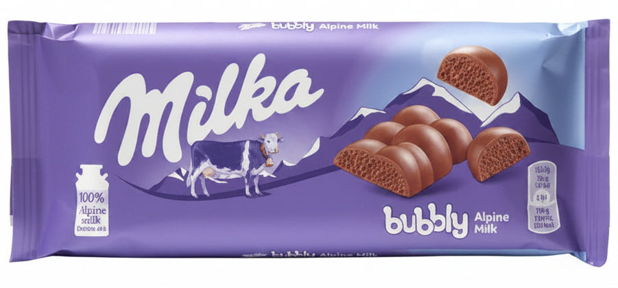 Milka Bubbly Chocolate Bar 100g