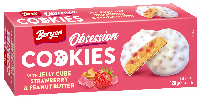 Bergen Strawberry Gourmet Cookies 128g