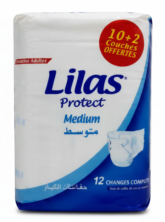 Couches Adultes Lilas Taille M 10+2 Gratuit