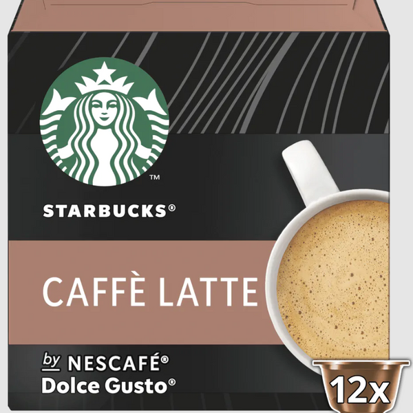 12 Capsules Caff Latte Starbucks by Dolce Gusto