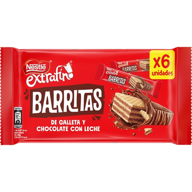6 Nestlé Extra Fine Milk Chocolate Biscuit Bars 168 g 