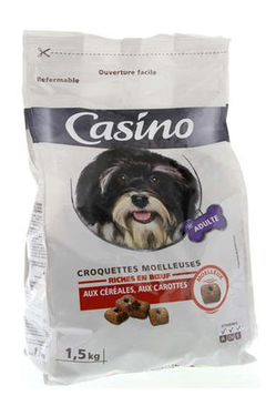 Soft Dog Food with Beef, Cereals and Vegetables Casino 1.5 kg