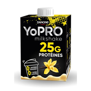 YoPRO Milkshake 25G Protéines Vanille Danone 500 Ml